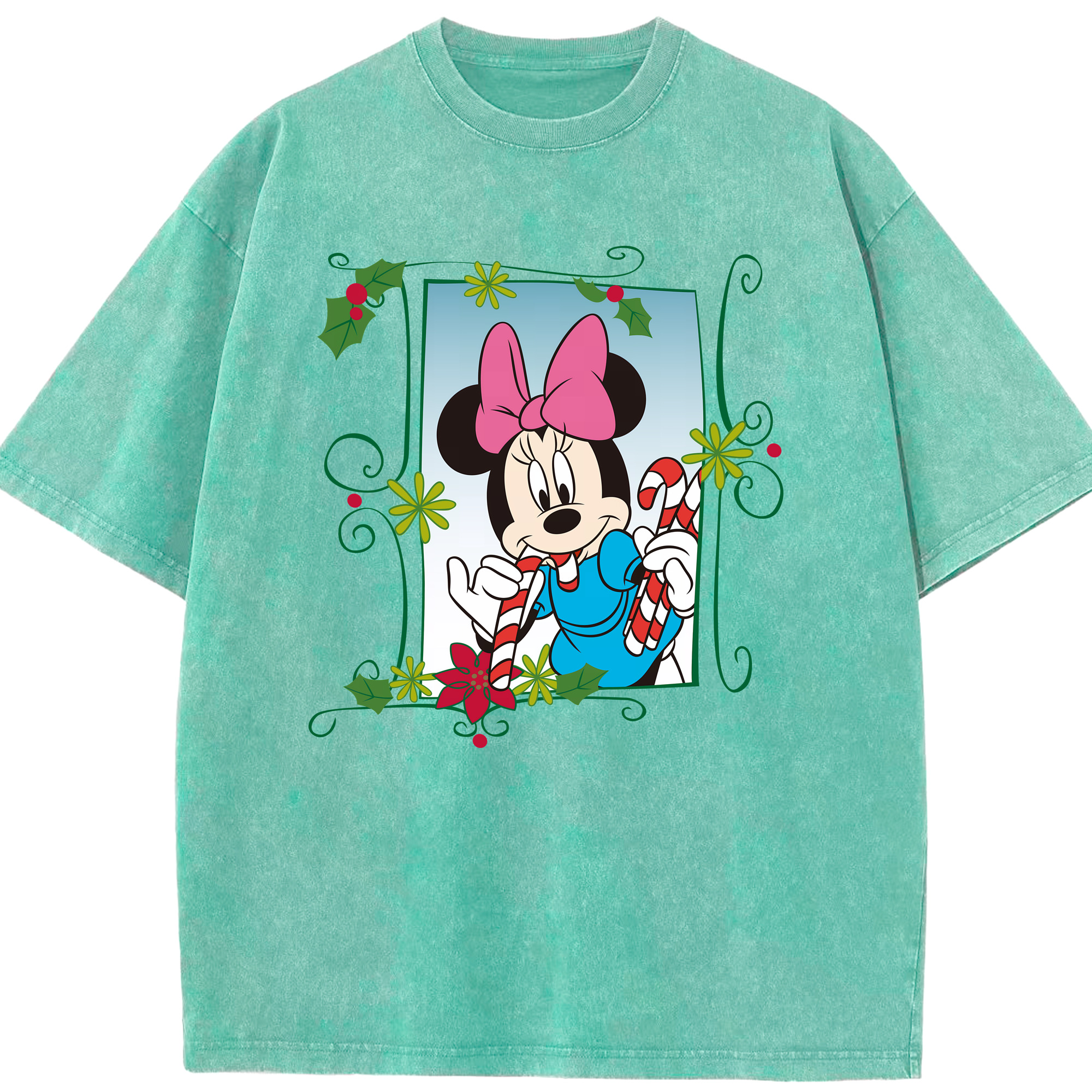 （画像用） ミッキーマウス Mickey Mouse 綿100% ヴィンテージ風 半袖Tシャツ（フロントプリント）
